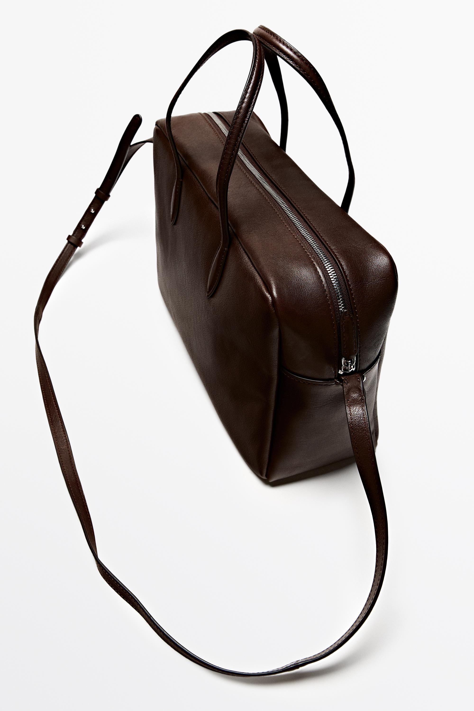 Sac duffle moyen en cuir nappa